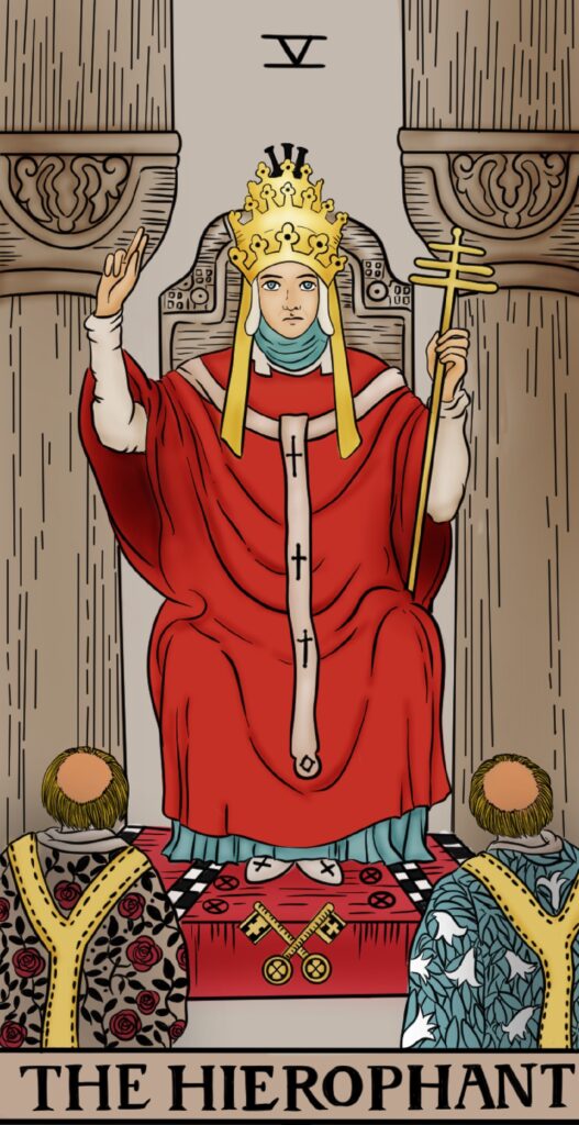 5번 교황 카드 의미|The Hierophant 정방향·역방향과 실제 상담 해석 대표 이미지